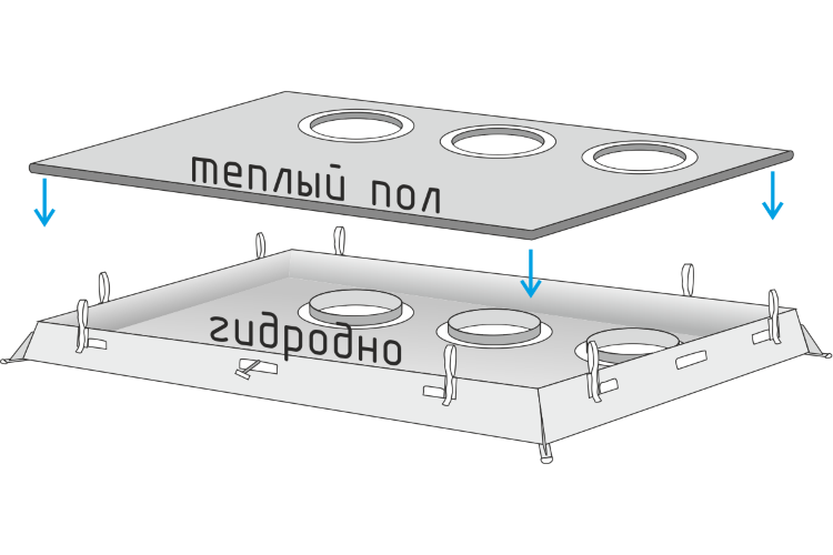 Лотос - Комплект - Дно гидро + термоизоляционное - Лотос Куб 3 - с фланцами