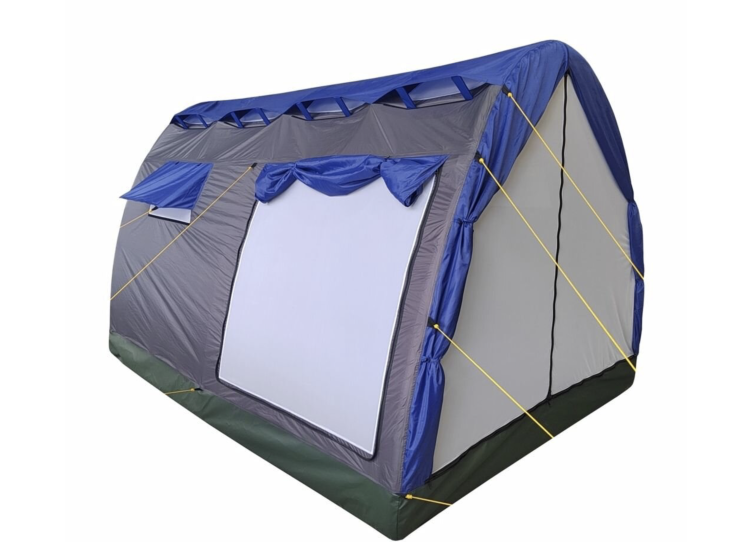 Annkor - Палатка с надувным каркасом - TVBs-300 - Серо-синий + Разделка под печь